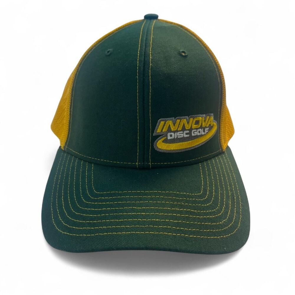 Innova Disc Golf Green & Yellow Trucker Cap Embroidered Logo Snapback Hat